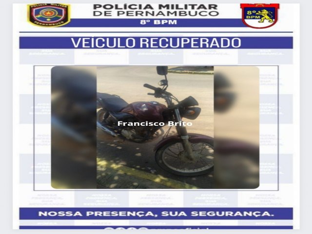 Polcia Militar localiza moto suspeita de ser usada em roubos e furtos de celulares em Salgueiro - Blog do Francisco Brito 