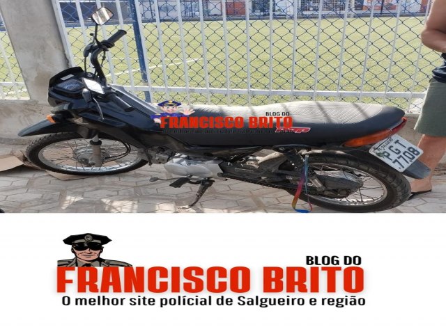 Ao rpida GATI e Malhas da Lei recuperam moto roubada no bairro da Cohab em Salgueiro - Blog do Francisco Brito 