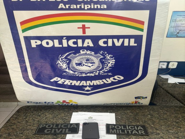 Polcia Civil e Militar recuperam iPhone roubado e detm Gatuno responsvel por vrios furtos em Araripina