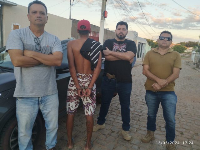 Aps Campana, Policiais Civis prendem foragido da justia por violncia domstica em Araripina