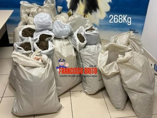 Polciais Civis do DENARC e Militares do BEPI apreendem 268 Kg de maconha em Ibimirim