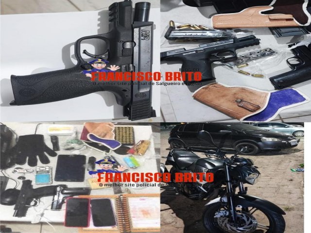 Polcia Civil prende mulher traficante com armas e munies que iria abastecer o So Joo de Araripina com drogas.