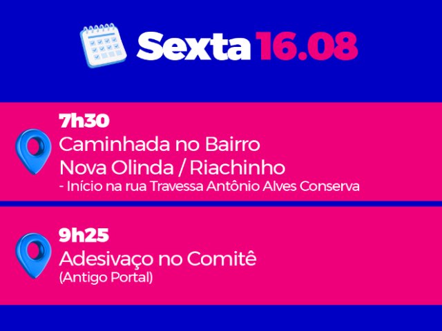 Fabinho inicia campanha com caminhada nas comunidades do Nova Olinda e Riachinho e adesivao no comit 