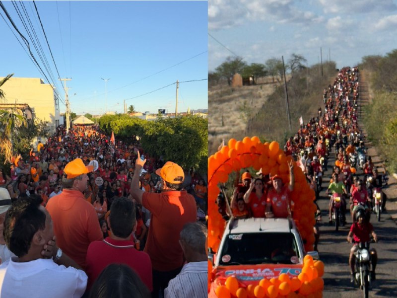 Em meio a grande ato pblico, Dinha Moror inaugura comit em Terra Nova