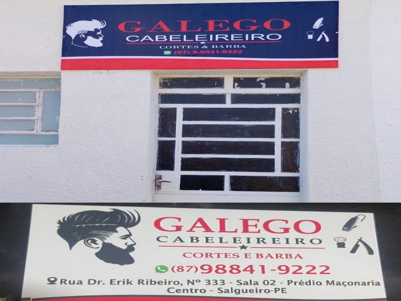 O Salo Galego cabeleireiro est em novo endereo, sala 2, prdio da maonaria no centro de Salgueiro