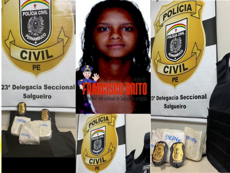 Em mais uma ao, Polcia Civil prende mulher traficante com quase 2 kg de cocana que seria distribuda em bairro de Salgueiro