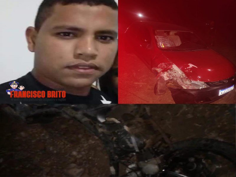 Jovem que pilotava uma moto morre ao colidir com veculo Celta na PE-499 em Terra Nova - PE