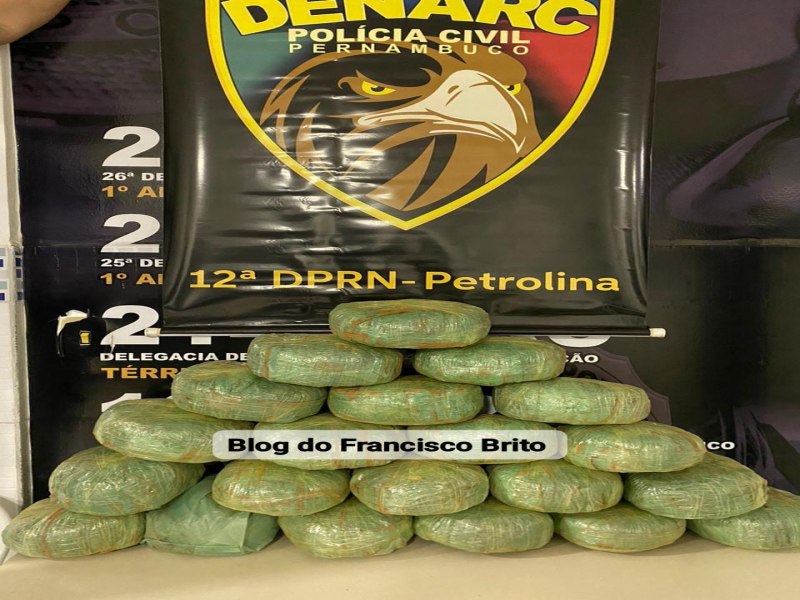 Traficante que transportava entorpecentes do Estado do Piau para Petrolina  preso com 22 kg de maconha