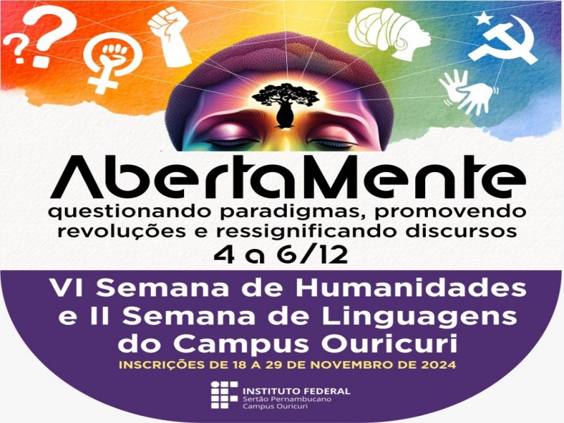 Campus Ouricuri do IFSertoPE abre inscries para VI Semana de Humanidades e II Semana de Linguagens