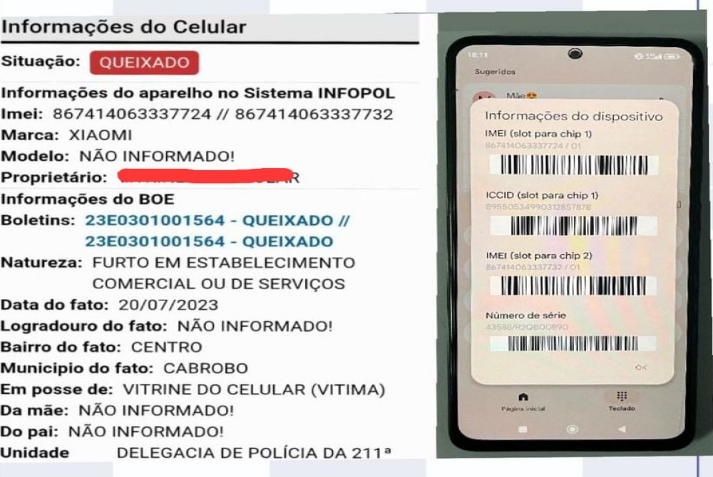 GATI recupera celular com queixa de furto durante Opera��o For�a Total em Cabrob�