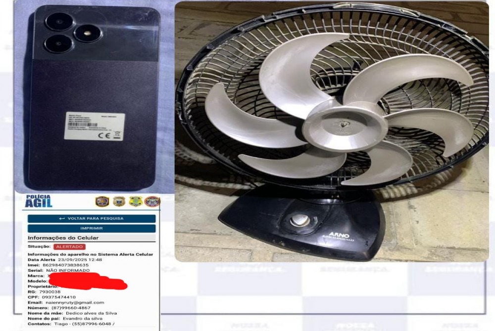 GATI e Malhas da Lei recuperan celular e ventilador furtados no bairro Temperatura, em Cabrob�