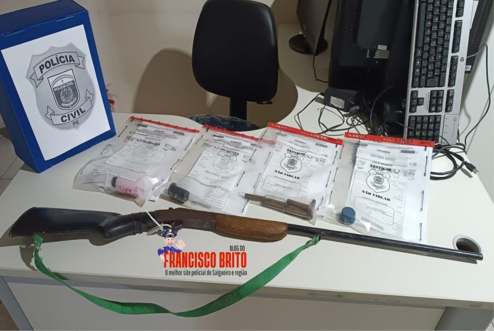 Pol�cia Civil apreende arma usada em amea�a e prende indiv�duo durante opera��o na zona rural de Parnamirim