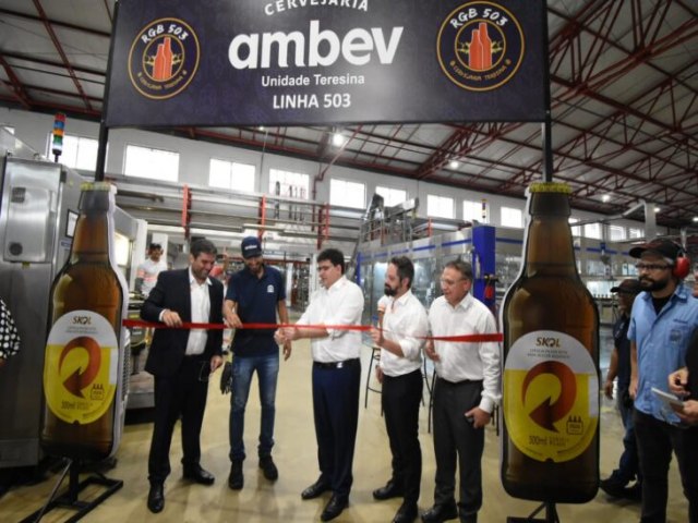 Rafael Fonteles participa da inaugurao de nova linha de produo da AMBEV