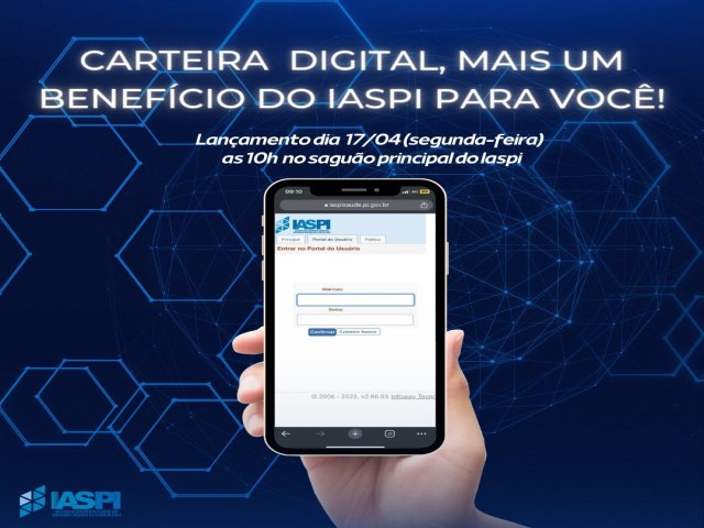 Urgente O Iaspi lana nesta segunda-feira (17) mais um benefcio aos usurios do sistema Iaspi 