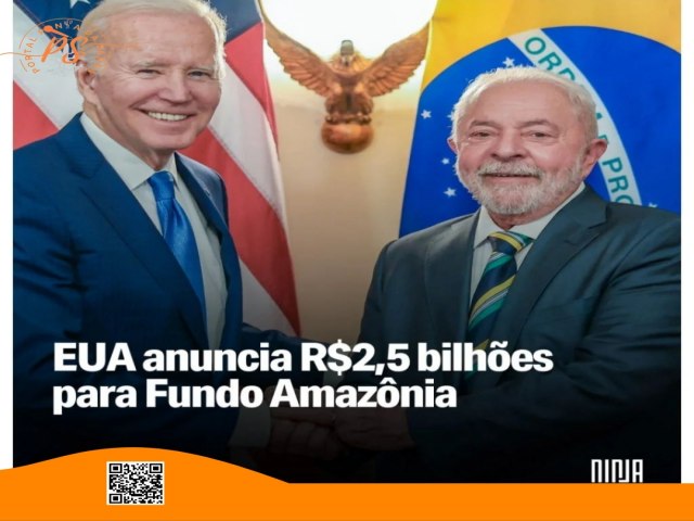 O presidente dos Estados Unidos, Joe Biden, anunciou na manh desta quinta-feira (20) que o pas pretende injetar US$ 500 milhes, o que equivale a 2,5 bilhes de reais no Fundo Amaznia