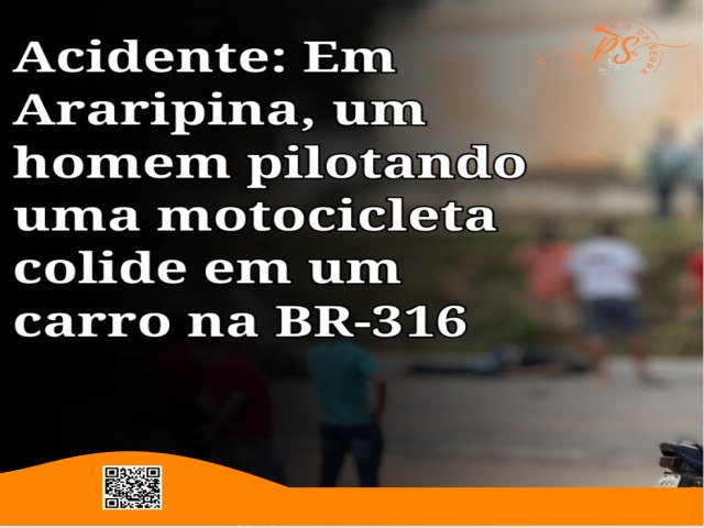 Grave acidente registrado nesta tarde em Araripina.