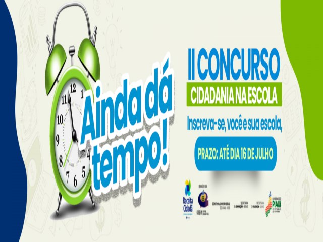 Inscries para II Concurso Cidadania na Escola seguem abertas at o dia 16 de julho