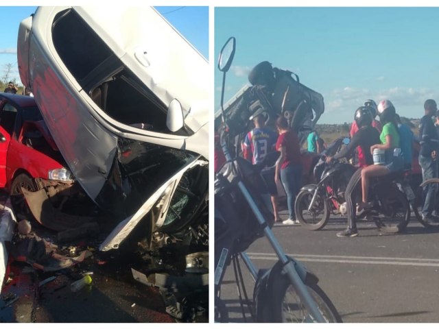 Acidente grave entre trs veculos deixa feridos em Teresina