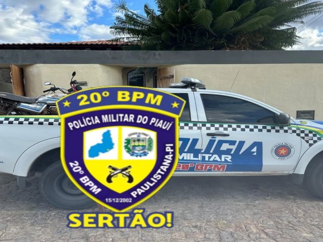 GPM de Betnia do Piau recupera motocicleta furtada e prende suspeito horas aps o crime