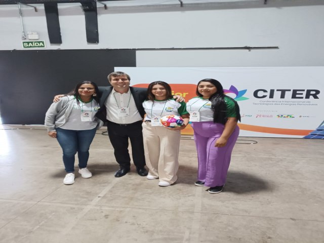 Alunos do CETI Lucinete Santana apresentam projetos durante Conferncia Internacional de Tecnologias das Energias Renovveis