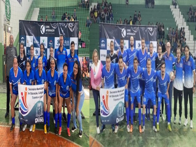 Equipes masculina e feminina de Divino estão na final da Copa TV Integração de Futsal