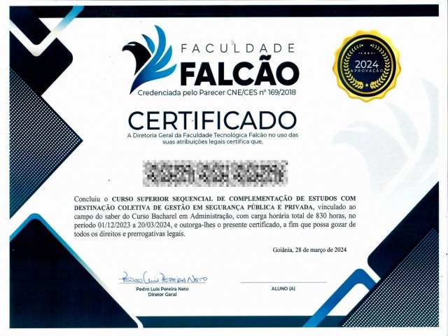 Divino - Parceria entre Faculdade Falco e Instituto Educar realizam entrega de diplomas em Divino e regio