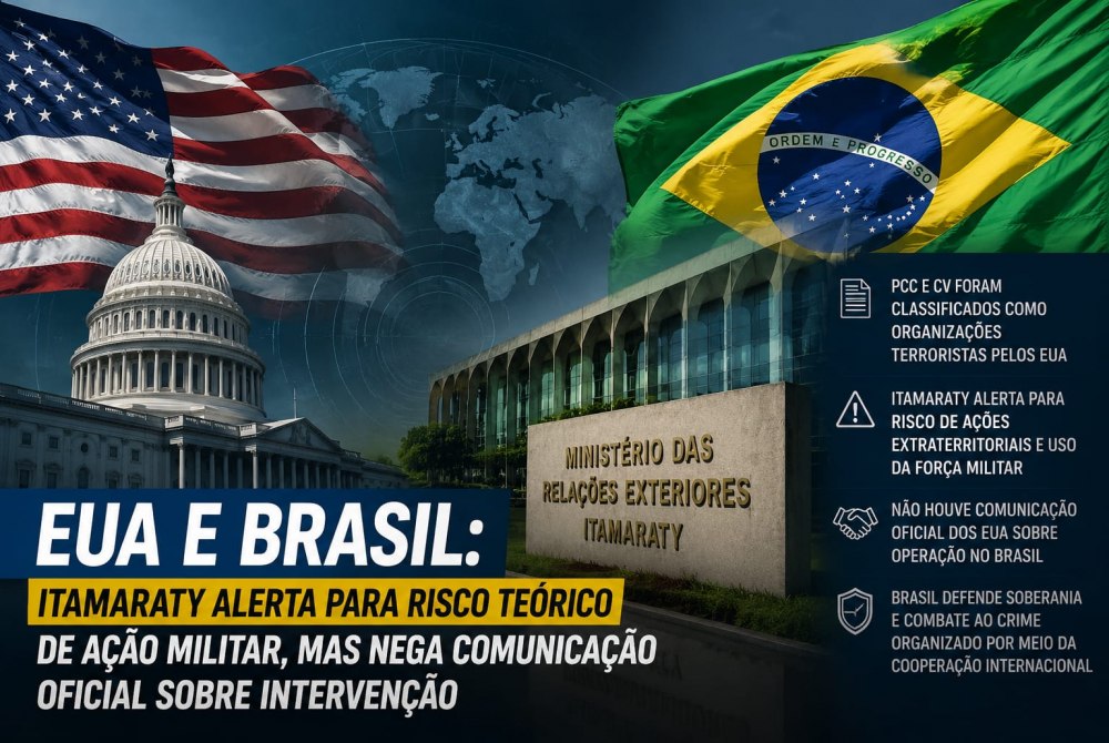 Itamaraty alerta para risco te�rico de a��o militar dos EUA, mas nega comunica��o oficial sobre interven��o no Brasil