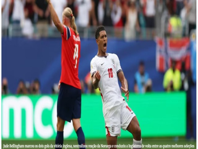 Inglaterra anula Haaland, tem Bellingham decisivo e volta � semifinal da Copa ap�s oito anos