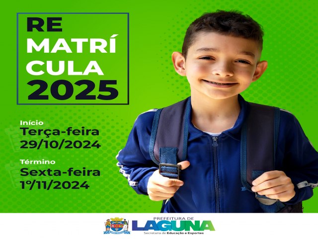 Rematrculas 2025 da rede municipal abrem nesta tera-feira