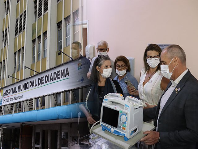 Hospital de Piraporinha em Diadema recebe doao de Desfibrilador