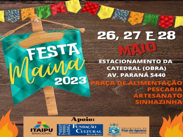 Festa Maína terá shows e variedade gastronômica