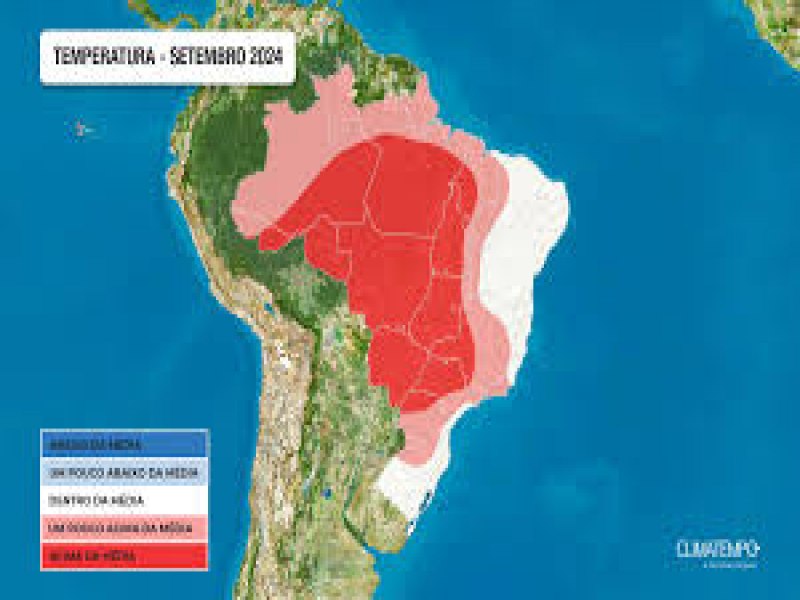 Setembro de 2024: Temperaturas altas e seca no Brasil