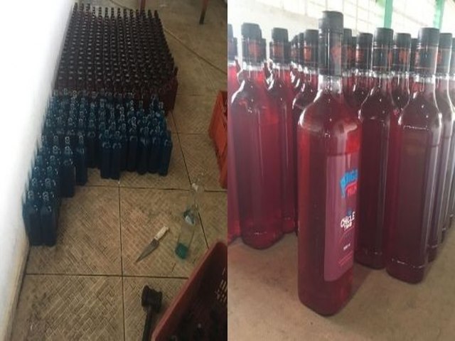 Fbrica clandestina que falsificava bebidas alcolicas  desarticulada em Mamanguape, na Paraba