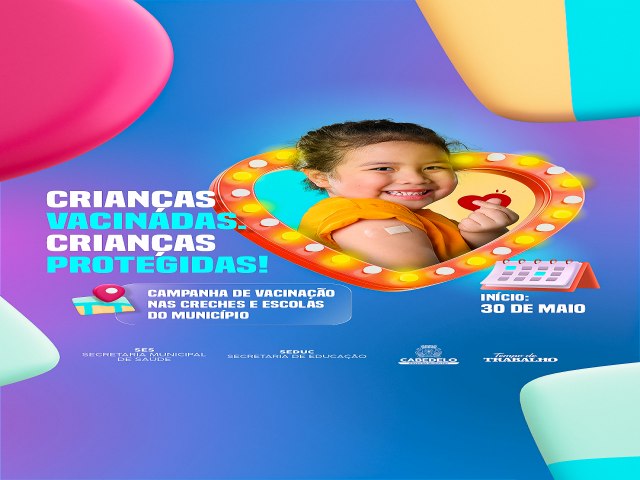 Cabedelo realiza Campanha de Vacinao nas Escolas e Creches do municpio