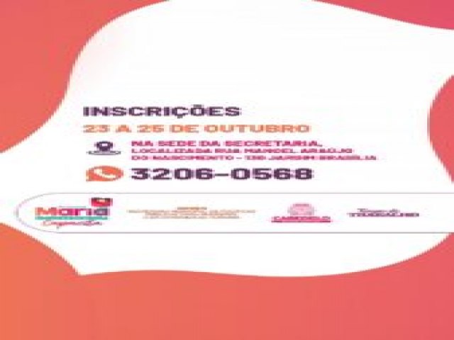 MARIA EMPREENDEDORA Cabedelo oferta inscries para cursos de Corte Feminino e Tcnicas de Maquiagem em parceria com o Senac