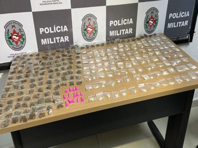 Polcia Militar apreende drogas em praa na zona sul da Capital