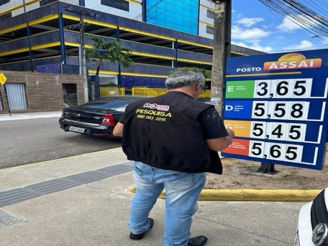 Procon-JP fiscaliza postos sobre aumento do ICMS e pesquisa constata preo da gasolina entre R$ 5,34 e R$ 5,59