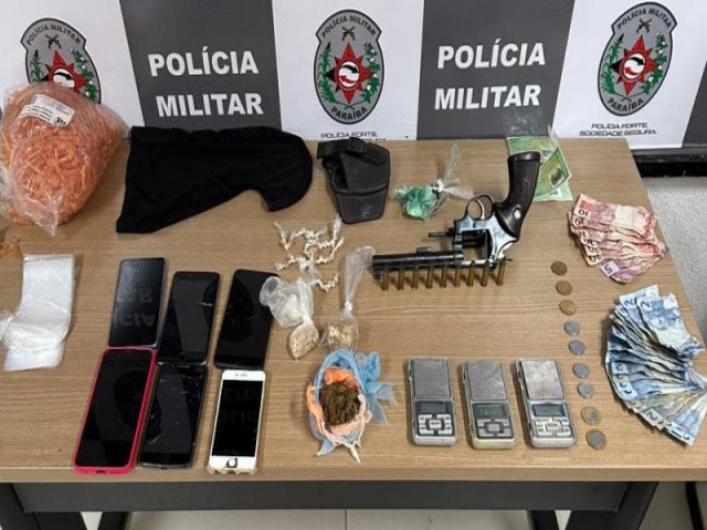 Polcia Militar apreende arma de fogo e drogas com dupla na zona sul de Joo Pessoa