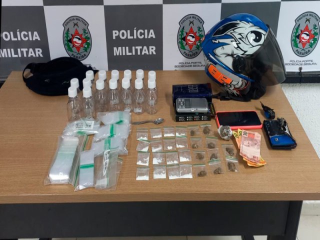 Polcia Militar prende suspeito por trfico de drogas na zona sul da Capital