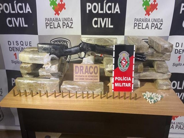 Operao conjunta mira trfico no serto, apreende 27 tabletes de drogas, e prende trs acusados e liderana criminosa