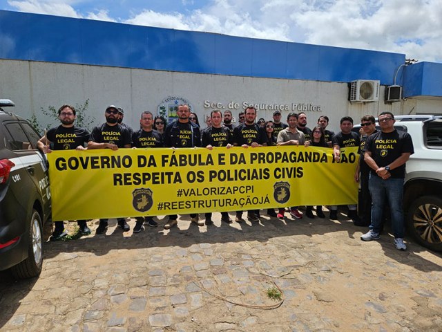 Movimento Polcia Legal realiza ato com policiais civis que atuam em Picos