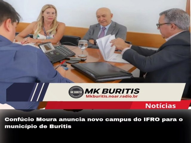 Confcio Moura anuncia novo campus do IFRO para o municpio de Buritis