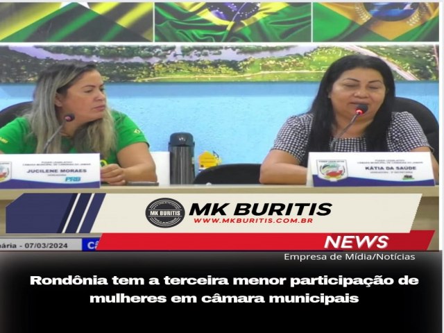 Rondnia tem a terceira menor participao de mulheres em cmara municipais  Sexta-feira, 08 Maro de 2024 - 09:38 | do IBGE