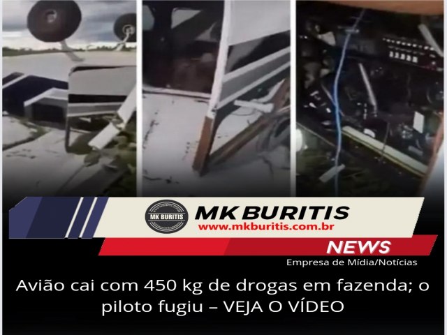 Avio cai com 450 kg de drogas em fazenda; o piloto fugiu ? VEJA O VDEO