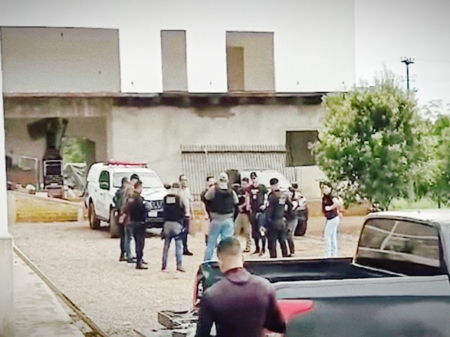 A ao policial ocorre em clube de tiros de Buritis devido a suspeita de homicdio.