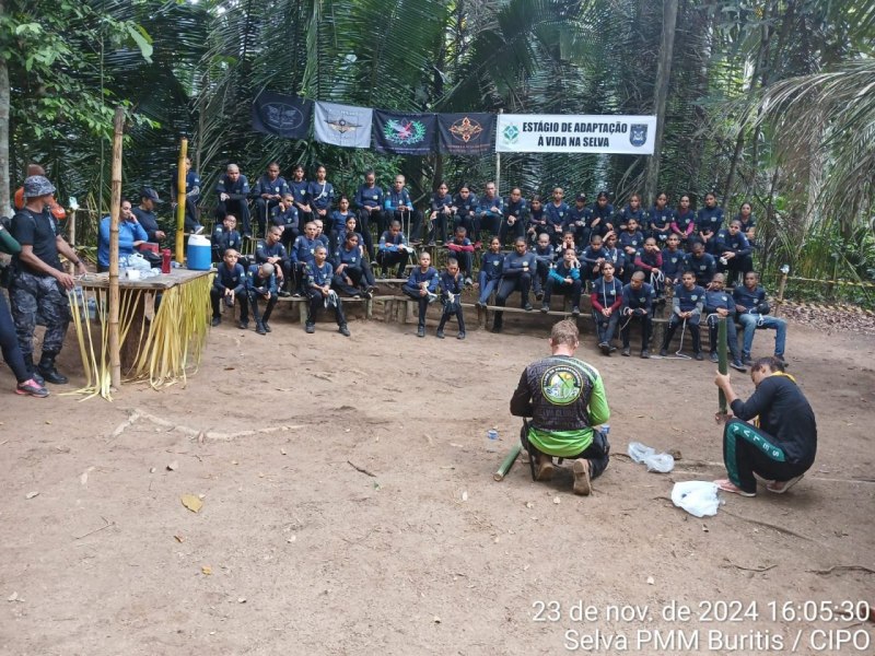 Alunos da Polcia Militar Mirim de Buritis concluem Estgio de Adaptao  Vida na Selva